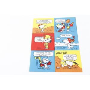 Vintage, Snoopy, Schulz, Peanuts Characters, Sports, Cartoon, Stickers, Sheet, D